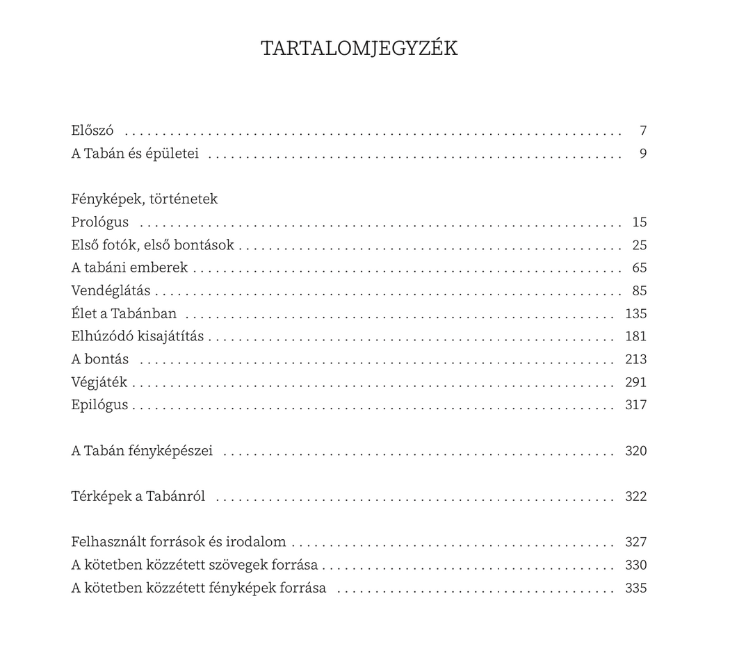 TABÁN – fényképek, történetek
