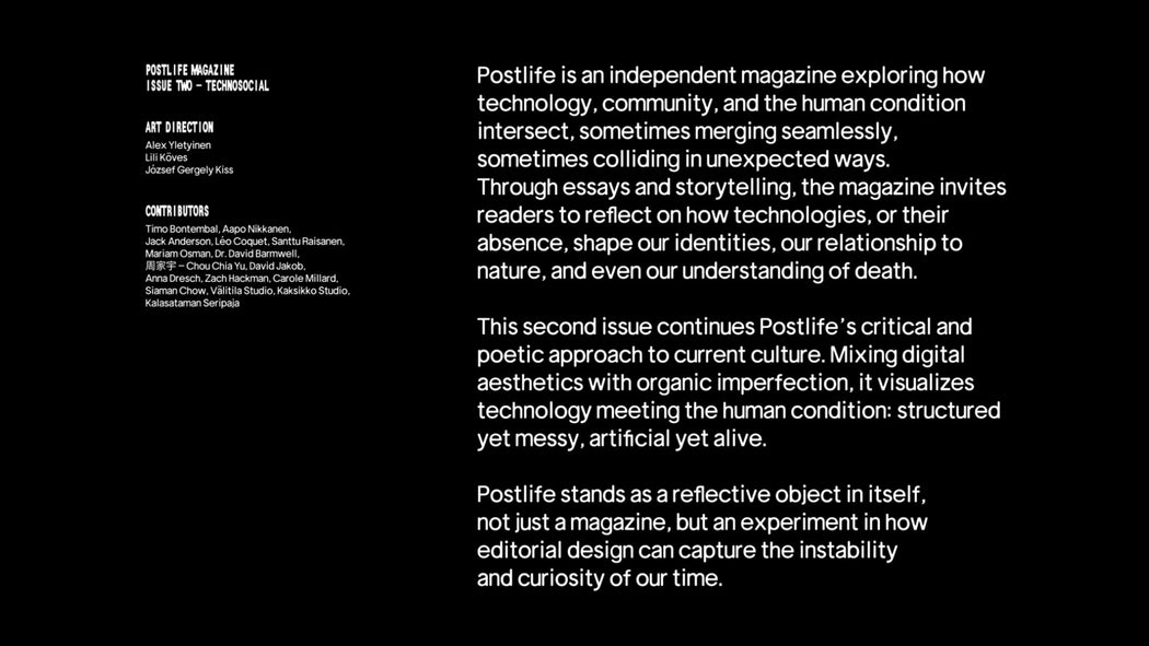 Postlife Issue II - Technosocial magazine